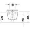 Duravit Starck 3 WC suspendu à fond creux 48cm avec accrochage caché et Wondergliss Blanc 0315326