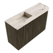 Mondiaz JOYA-DLUX 71.6cm toiletmeubel - ronding rechts kleur Shadow - Wastafel FAYE positie Links 1 kraangat kleur Nata. SW1424977