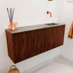 Mondiaz JOYA-DLUX 100cm toiletmeubel - kleur Ruby - Wastafel FAYE positie Rechts Zonder kraangat kleur Oza. SW1425523
