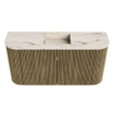 Mondiaz JOYA-DLUX 83.2cm toiletmeubel - ronding links en rechts kleur Dusk - Wastafel FAYE positie Midden 1 kraangat kleur Nata. SW1425945