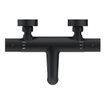 Robinet mélangeur thermostatique Wiesbaden Ribbd entraxe 15 cm noir mat SW736606