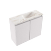 MONDIAZ TURE-DLUX Meuble toilette - 60cm - Cale - EDEN - vasque Frappe - position droite - sans trou de robinet SW1102685