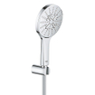 GROHE Rainshower SmartActive 130 Ensemble de douchette - 3 types de jets - rond - avec support - flexible lisse - 150 cm - chrome SW471474