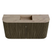 Mondiaz JOYA-DLUX 83.2cm toiletmeubel - ronding links en rechts kleur Shadow - Wastafel FAYE positie Midden 1 kraangat kleur Arena. SW1424856