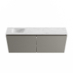 MONDIAZ TURE-DLUX meuble WC 120 cm Smoke. Lavabo EDEN Opalo position gauche. Avec 1 trou de robinet. SW1104585