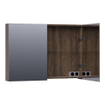 BRAUER Impress armoire de toilette - 100x70x15cm - sans éclairage - 2 portes miroir double face - Grove SW392955