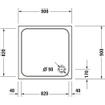 Duravit D-code douchebak 90x90x8.5cm vierkant acryl wit 0295836
