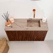 Mondiaz JOYA-DLUX Meuble de salle de bains 70cm - couleur Ruby - Vasque FAYE position Droite Sans trou de robinet couleur Arena SW1425260