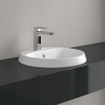 Villeroy & boch architectura lavabo à encastrer 45x45x17cm rond 1 trou pour robinet sans trou de trop-plein blanc alpin gloss ceramic+ SW762383