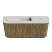 Mondiaz JOYA-DLUX 93.2cm toiletmeubel - ronding links en rechts kleur Dusk - Wastafel FAYE positie Midden Zonder kraangat kleur Opalo. SW1426223