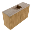 Mondiaz JOYA-DLUX 70cm meuble de salle de bains - couleur Oak - Vasque FAYE position Milieu Sans trou de robinet couleur Saba. SW1424165
