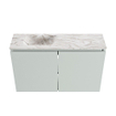 MONDIAZ TURE-DLUX Meuble de toilette 80 cm Greey. Lavabo EDEN Glace position gauche. Avec 1 trou de robinet. SW1103398