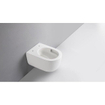QeramiQ Dely Swirl Toiletset - 36.3x51.7cm - Geberit UP720 Duofix Sigma inbouwreservoir - 35mm zitting - bedieningsplaat beige - rechthoekige knoppen - wit mat SW1412304