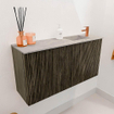 Mondiaz JOYA-DLUX Meuble de salle de bains 80cm - couleur Shadow - Vasque FAYE position Droite 1 trou de robinet couleur Glace. SW1422752