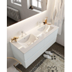Mondiaz VICA Meuble Clay avec 4 tiroirs 120x50x45cm vasque lavabo Denia double 2 trous de robinet SW410618