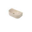 Fugaflow Eccelente Pietra Fontaine - 40x22x12cm - Rainurée - demi-ronde - sans trou de robinet - Céramique - Beige mat SW1419548