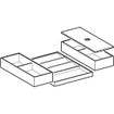 Geberit set séparateurs de tiroir pour tiroir supérieur 60 cm lave-bambou SW681454