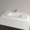 Villeroy et Boch Subway 2.0 Lavabo pour meuble meulé 100x47cm avec trou pour robinetterie avec trop plein ceramic+ blanc 1025015