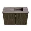 Mondiaz JOYA-DLUX Meuble de salle de bains 60cm - couleur Shadow - Vasque FAYE position Droite 1 trou de robinet couleur Oza SW1425034