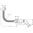 Hansgrohe Flexaplus système vidage remplissage avec bonde de vidage garniture de base pour baignoire spéciale 0510430