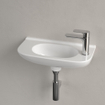 Villeroy & Boch O.novo Compact fontein 50x25cm zonder overloop en doortikbaar kraangat ceramic+ wit 0124151