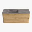 Mondiaz CIRO-DLUX Badkamermeubelset - 120x45x50cm - Solid surface wastafel Oza - 1 wasbak Links - zonder kraangaten - 2 lades - Oak SW1533786