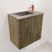 Mondiaz JOYA-DLUX 40cm toiletmeubel - kleur Dusk - Wastafel FAYE positie Links 1 kraangat kleur Oza. SW1425952