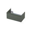 INK Wastafelonderkast - 80x45x35cm - 1 lade - greeploos - MDF lak - Mat beton groen SW416549