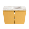 MONDIAZ TURE-DLUX 60cm toiletmeubel Ocher. EDEN wastafel Frappe positie rechts. Met 1 kraangat. SW1102863