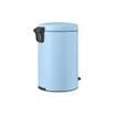 Brabantia NewIcon Poubelle à pédale - 20 litres - seau intérieur en plastique - dreamy blue SW1117469