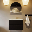 MONDIAZ VICA-DLUX Ensemble meuble de salle de bains - 70cm - meuble sous-vasque urban - 2 tiroirs - lavabo encastré cloud central - 1 trou de robinet - version haute 60cm - opalo SW1088546