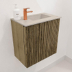 Mondiaz JOYA-DLUX 40cm toiletmeubel - kleur Dusk - Wastafel FAYE positie Rechts 1 kraangat kleur Opalo. SW1423277