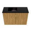 Mondiaz JOYA 60cm meuble de salle de bains - couleur Oak - Vasque FAYE position Gauche 1 trou de robinet couleur Urban. SW1421163