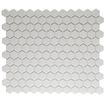 The Mosaic Factory London mozaïektegel - 26x30cm - wand en vloertegel - Zeshoek/Hexagon - Porselein Super White Mat SW654805