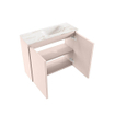 MONDIAZ TURE-DLUX Meuble toilette - 60cm - Rosee - EDEN - vasque Frappe - position droite - 1 trou de robinet SW1102942