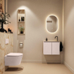 MONDIAZ TURE-DLUX Meuble toilette - 60cm - Rosee - EDEN - vasque Frappe - position droite - 1 trou de robinet SW1102942