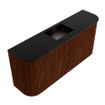 Mondiaz JOYA 93.2cm toiletmeubel - ronding links en rechts kleur Ruby - Wastafel FAYE positie Midden Zonder kraangat kleur Urban. SW1421914