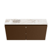 MONDIAZ TURE-DLUX 100cm meuble de toilettes Rust. EDEN lavabo Frappe position gauche. Sans trou de robinet. SW1103001