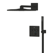 Grohe Precision Smart Control Ensemble de douche de tête - inclus bras de douche - coude mural avec support - noir mat SW1440543