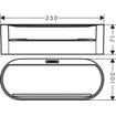 Hansgrohe WallStoris opbergbakje 25x7x10cm Zwart mat SW651135