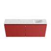 MONDIAZ TURE-DLUX Meuble toilette - 120cm - Fire - EDEN - vasque Opalo - position droite - 1 trou de robinet SW1104324