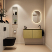 MONDIAZ TURE-DLUX Meuble toilette - 100cm - Oro - EDEN - vasque Opalo - position droite - 1 trou de robinet SW1104480
