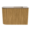 Mondiaz JOYA-DLUX 61.6cm toiletmeubel - ronding links kleur Oak - Wastafel FAYE positie Rechts Zonder kraangat kleur Arena. SW1423914
