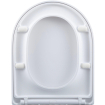 QeramiQ Dely Swirl Pack WC - 36,3x51,7cm - réservoir encastré Geberit UP720 Duofix Sigma - assise 35mm - plaque de commande en cuivre - boutons rectangulaires - blanc brillant SW1413875