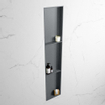 MONDIAZ EASY Niche - 149,5x29,5cm - adaptée pour encastré ou en saillie - 3 compartiments - couleur Plata | Plata SW1017051