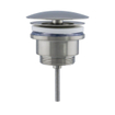 Fortifura Calvi fonteinkraanset met staande fonteinkraan laag, always open plug en design sifon Geborsteld RVS PVD (RVS) SW798640