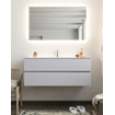 Mondiaz VICA ensemble de meuble de salle de bain - 120cm - meuble sous-vasque cale - 2 tiroirs - lavabo moon milieu - 1 trou de robinet - miroir LED - version XL 60cm haut SW1097829