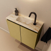 MONDIAZ TURE-DLUX 60cm toiletmeubel Oro. EDEN wastafel Frappe positie midden. Met 1 kraangat. SW1102915