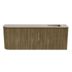 Mondiaz JOYA-DLUX 111.6cm toiletmeubel - ronding links kleur Dusk - Wastafel FAYE positie Rechts Zonder kraangat kleur Saba. SW1426097