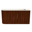 Mondiaz JOYA-DLUX 81.6cm toiletmeubel - ronding links kleur Ruby - Wastafel FAYE positie Rechts Zonder kraangat kleur Meli. SW1425376